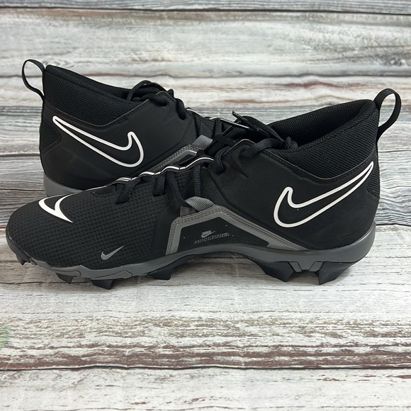 Nike Men's Alpha Menace-3 Shark Football Cleats Shoes Black/Iron Gray Size 12 - Picture 4 of 9